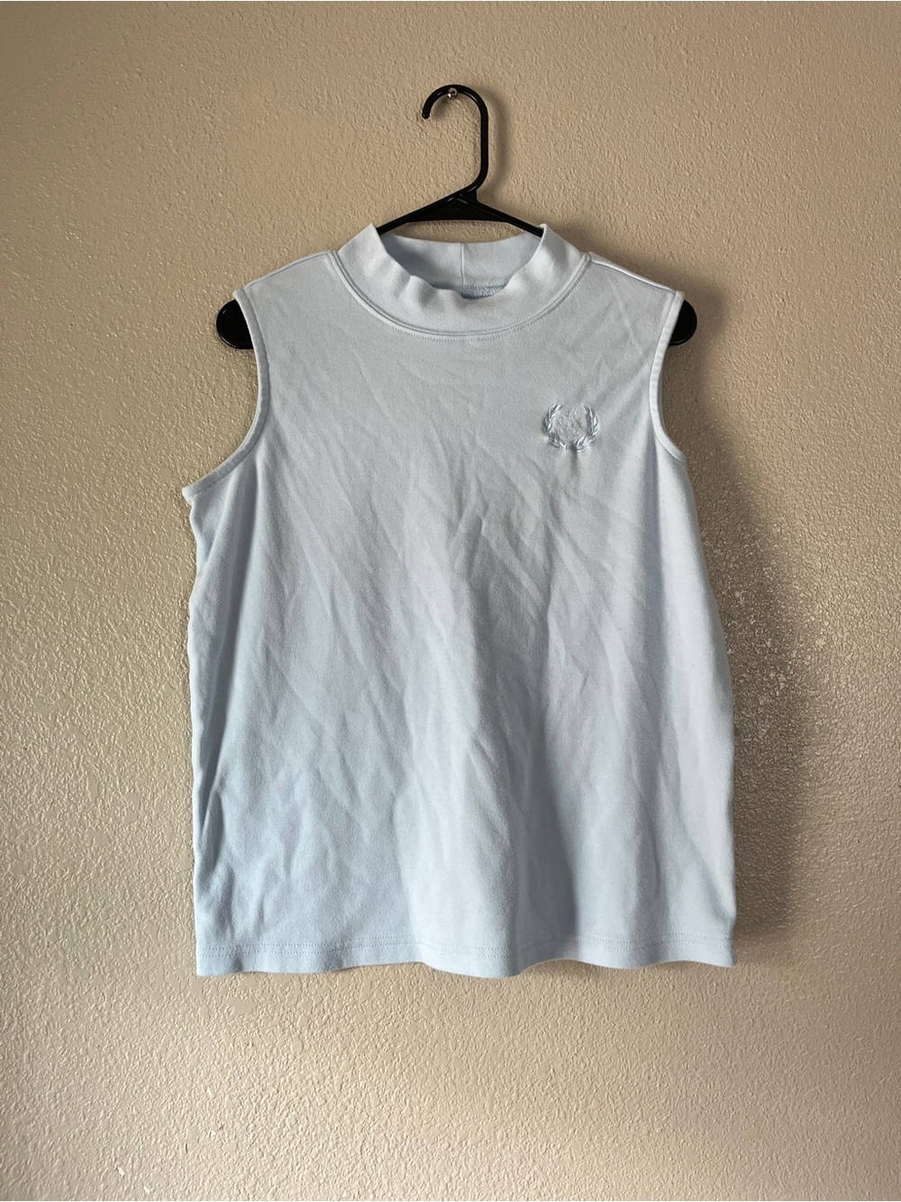 Blair Sleeveless Mock Neck Tank - Light Blue